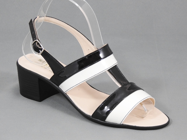 Sandale dama piele negre cu alb Zara biashoes.ro imagine reduceri