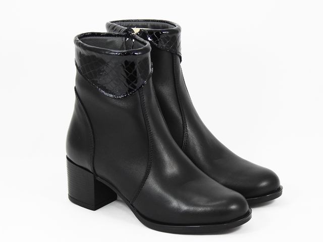 Ghete dama piele negre Daniela biashoes.ro imagine reduceri