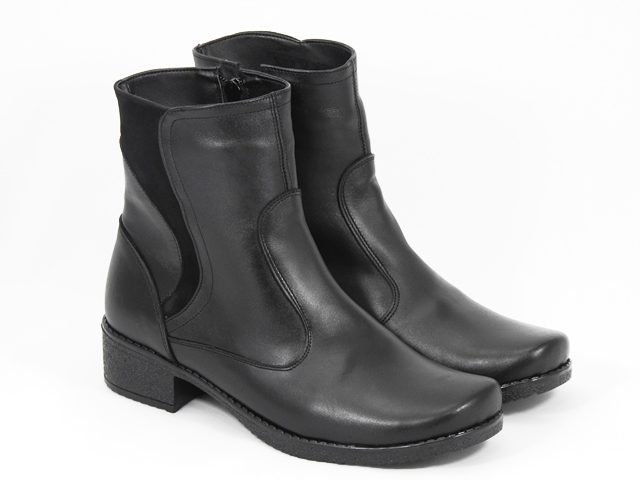 Ghete dama piele negre Sandra biashoes.ro imagine reduceri