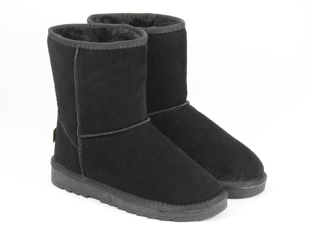 Ghete dama piele negre tip UGG Katia biashoes.ro imagine reduceri