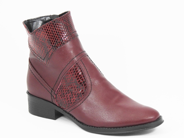Ghete dama piele visinii Ilinka2 biashoes.ro imagine reduceri