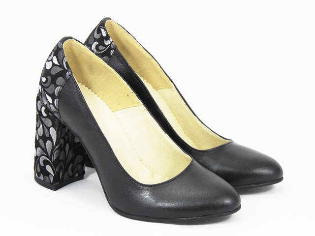 Pantofi dama piele negri Maryna biashoes.ro imagine reduceri