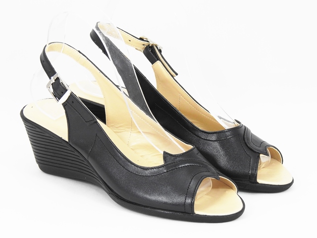 Sandale dama piele negre Cory biashoes.ro imagine reduceri