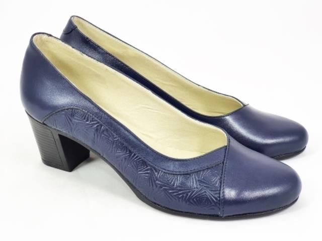 Pantofi dama piele bleumarin Lucia biashoes.ro imagine reduceri