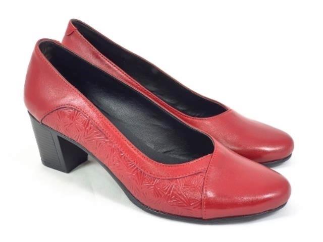 Pantofi dama piele grena Lucia biashoes.ro imagine reduceri