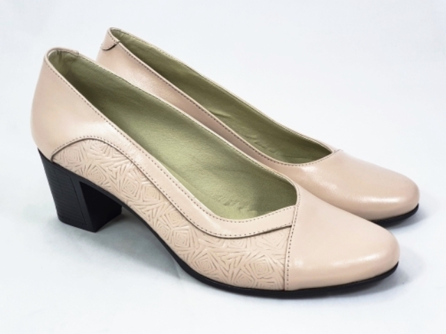 Pantofi dama piele bej Lucia biashoes.ro imagine reduceri