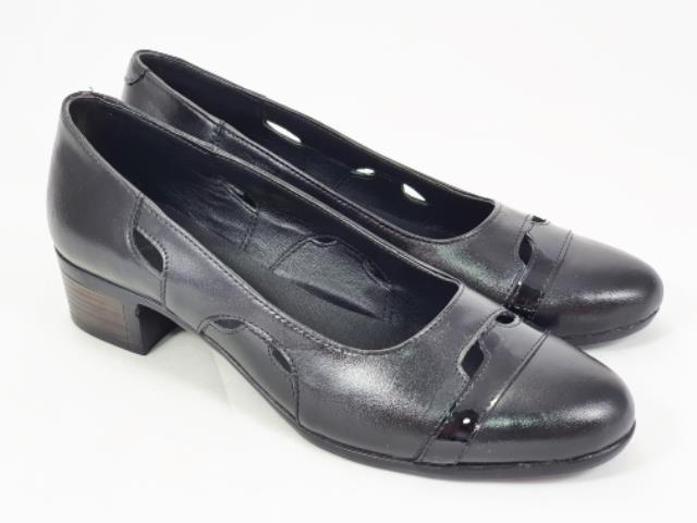Pantofi dama piele negri Carina biashoes.ro imagine reduceri