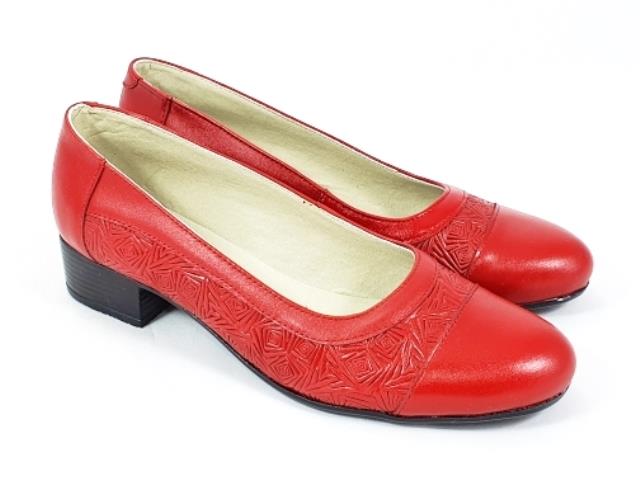 Pantofi dama piele rosii Ioana biashoes.ro imagine reduceri