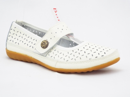 Sandale dama albe, din piele, cu perforatii si talpa sport ANGEL BLU SPORT PIELE-31-26-29 imagine reduceri