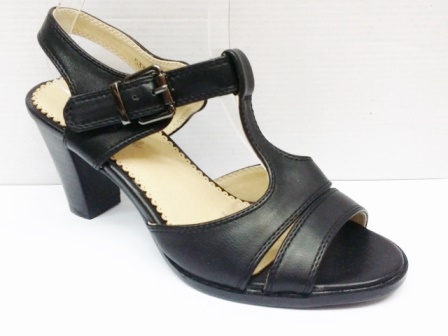 Sandale dama negre, in doua nuante, toc de 5 cm, ortopedice