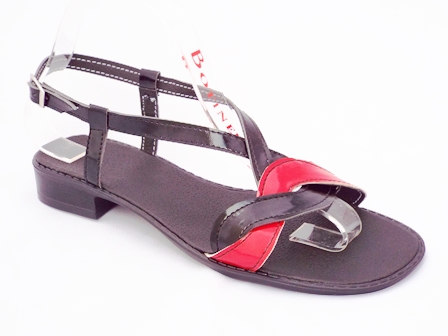 Sandale dama negre cu rosu, din piele naturala biashoes.ro imagine reduceri