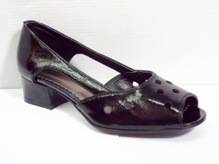 Sandale dama negre din piele naturala , cu model perforat biashoes.ro imagine reduceri