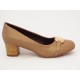 Pantofi dama camel cu toc de 5 cm, (PIAODU 86-86)