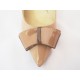 Pantofi dama Romnya bej, tip stiletto, piele naturala, toc 7 cm, (ROMA STILETTO TOC GROS-28)