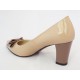 Pantofi dama Romnya bej, tip stiletto, piele naturala, toc 7 cm, (ROMA STILETTO TOC GROS-28)