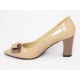 Pantofi dama Romnya bej, tip stiletto, piele naturala, toc 7 cm, (ROMA STILETTO TOC GROS-28)