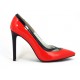 Pantofi dama rosii piele toc 10 cm stiletto Pantelyo, (ROMA PD 01-39)