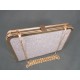 Geanta dama clutch argintiu metalizat Feerya, (FLORY CLUTCH ARGINTIE-90)