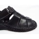 Sandale barbati piele negre Tudor, (RUSAY ION N-17)