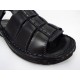 Sandale barbati piele negre Tudor, (RUSAY ION N-17)