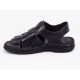 Sandale barbati piele negre Tudor, (RUSAY ION N-17)
