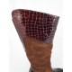 Cizme dama piele maro toc 6 cm Cryna, (ROMA MARO CROCO)