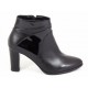 Ghete dama piele negre lac toc 7,5 cm Jenna, (ROMA GD 346-3 NEGRE)