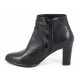 Ghete dama piele negre lac toc 7,5 cm Jenna, (ROMA GD 346-3 NEGRE)