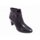 Ghete dama piele negre lac toc 7,5 cm Jenna, (ROMA GD 346-3 NEGRE)