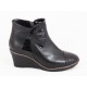 Ghete dama piele negre ortopedice toc 6 cm Retty, (ROMA GD XYZ102 NEGRE)