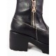 Ghete dama piele negre toc 7 cm Lorri, (ROMA GD XYZ 104 NEGRE)