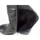 Ghete dama piele negre toc 7 cm Lorrya, (ROMA GD XYZ 105 BLANA NEGRE)