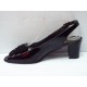 Sandale dama negre din piele naturala , cu model tip funda dn piele intoarsa, (ROMA 5-291-84)