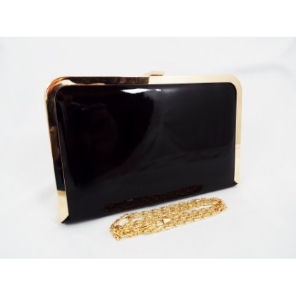 Geanta dama clutch neagra Feerya, (FLORY CLUTCH NEGRU-67)