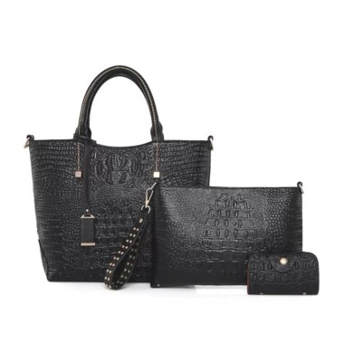 Geanta dama neagra set 3 in 1 Ioana