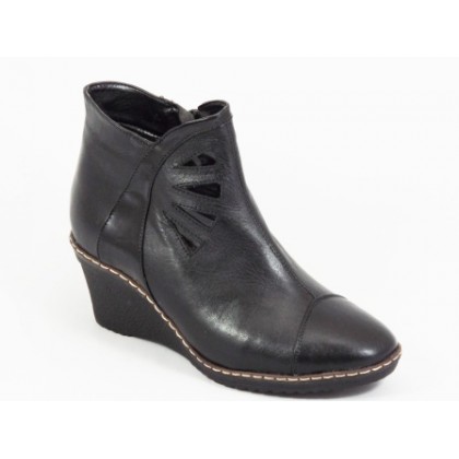 Ghete dama piele negre ortopedice toc 6 cm Retty, (ROMA GD XYZ102 NEGRE)