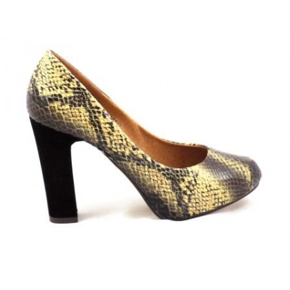 Pantofi dama  bej imitatie piele tip CROCO., (RED LIPS AB 822 CROCO-15)